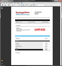 Unpaid PDF Invoice